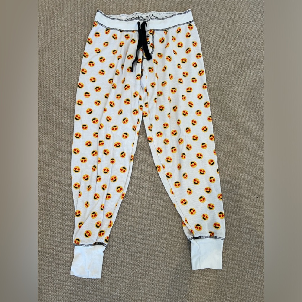 PJ Salvage smiley 😍 emoji pajama bottoms size XS